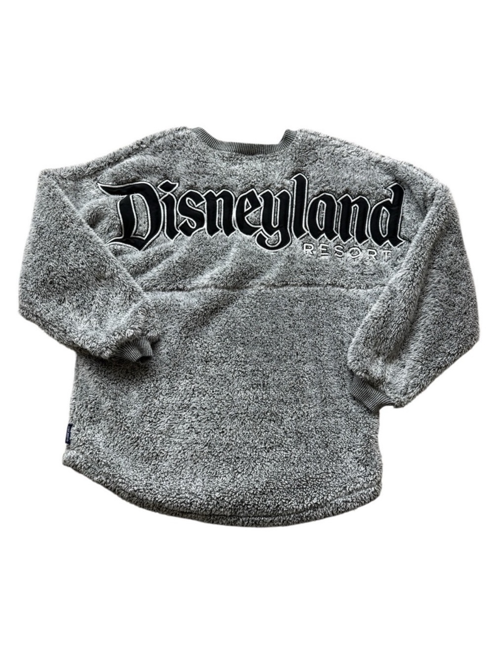 Disney Gray Sherpa spirit jersey Pullover Sweatshirt with Disneyland Logo
